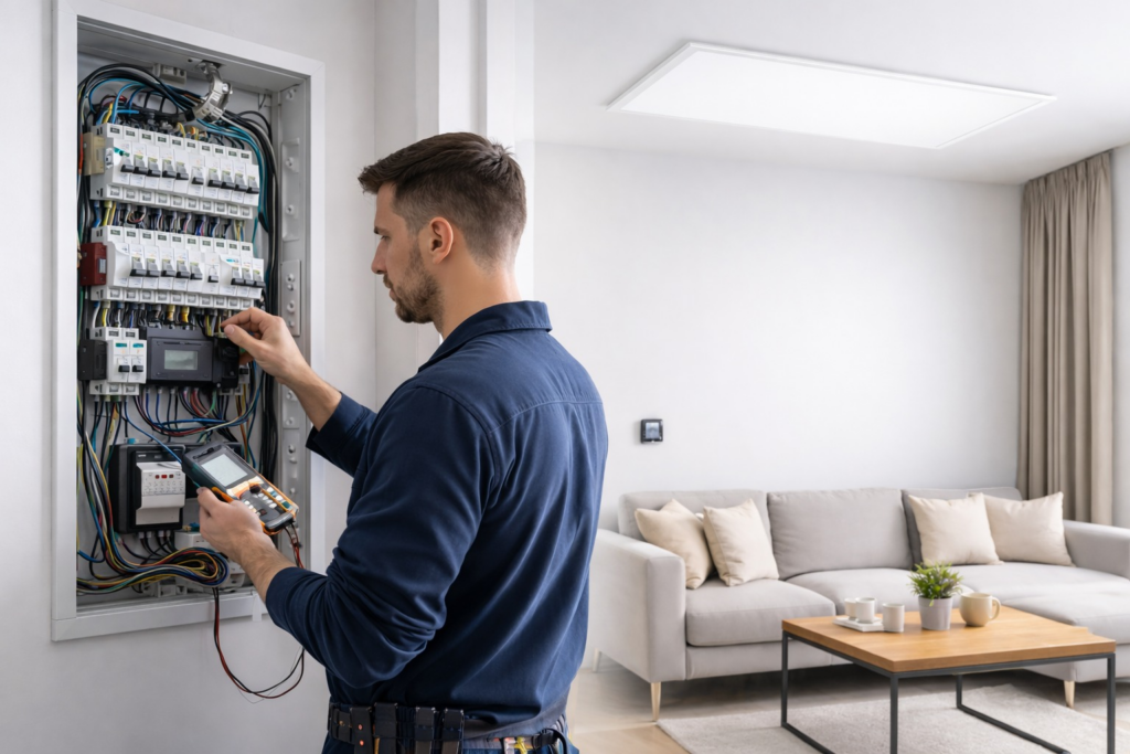 Aparte groep voor infrarood panelen